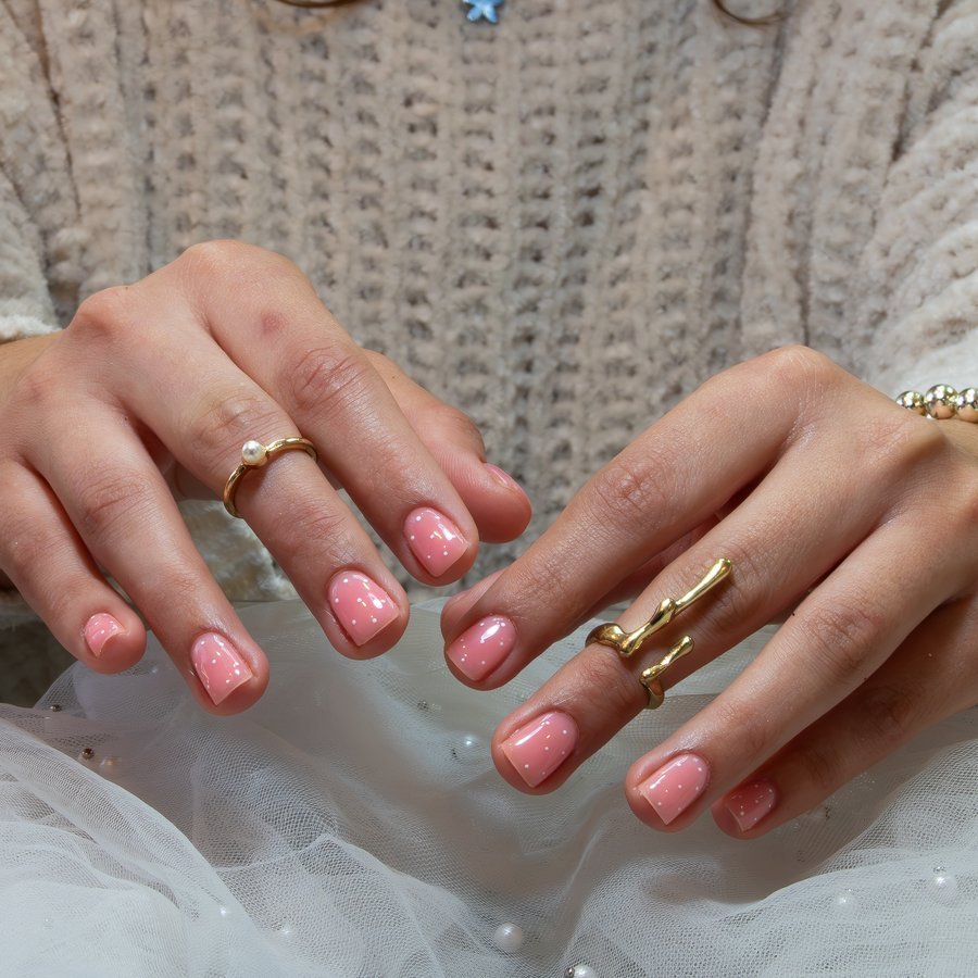 Esmaltado glazed hecho en Vinamar Nail Studio, publicado en Instagram